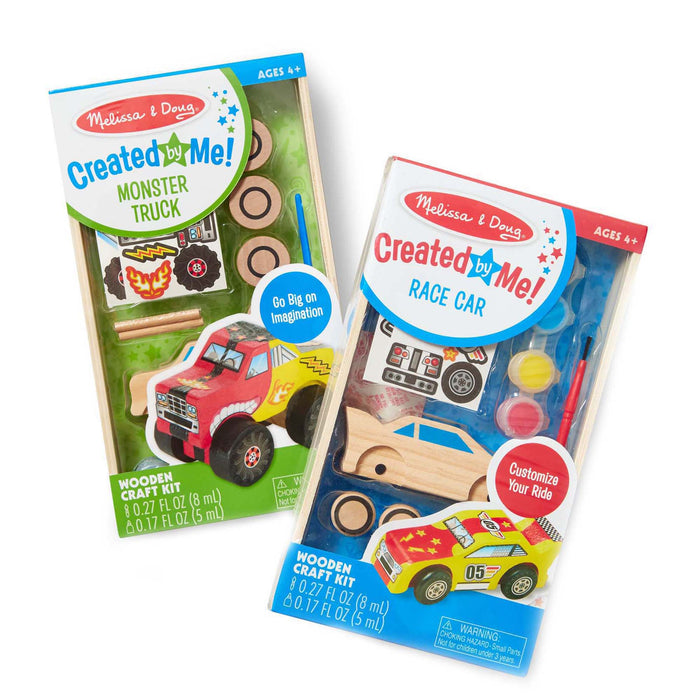 Created By Me!™ Vehicles Craft Kit 2-Pack: Race Car & Monster Truck K5