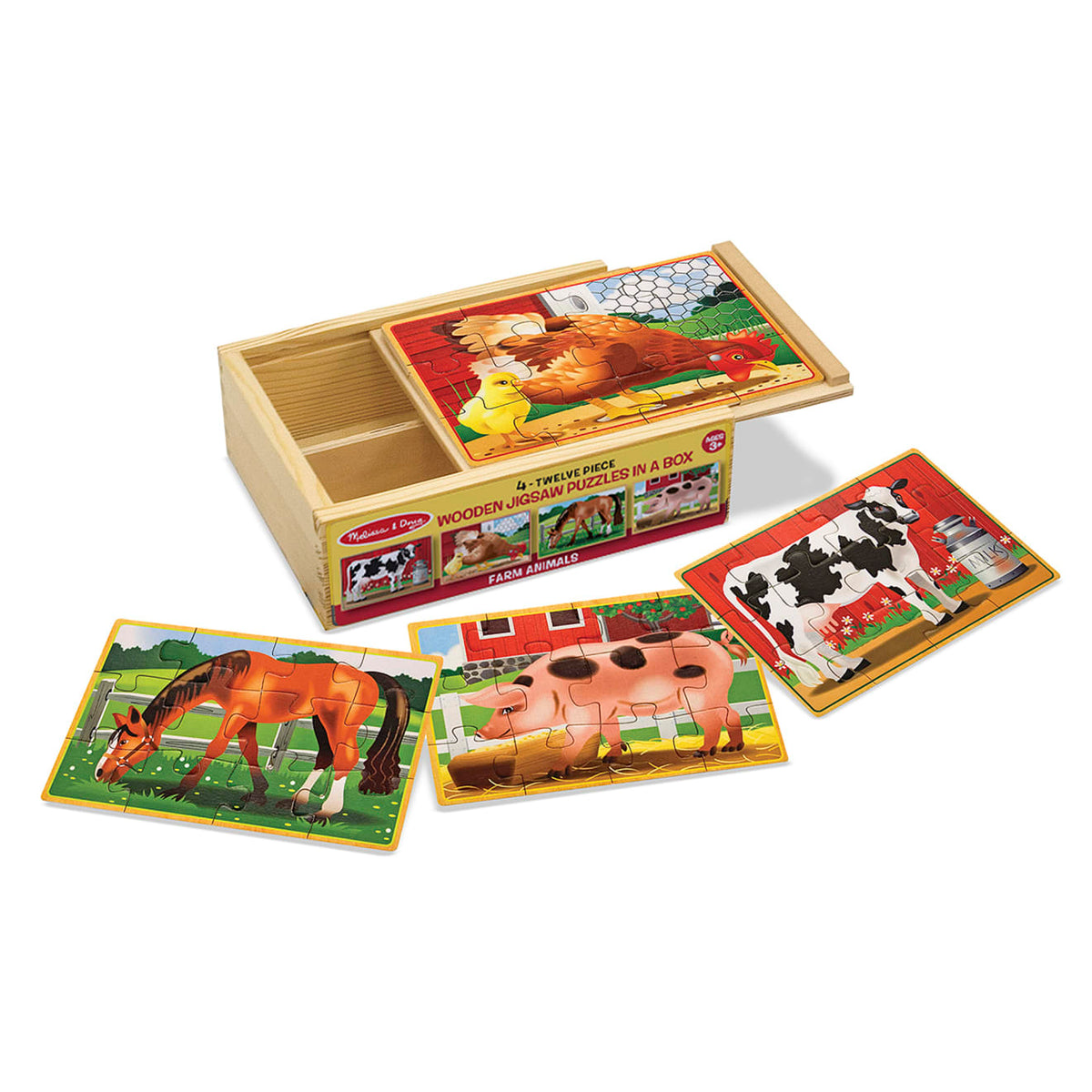 Farm Animals Jigsaw Puzzles in a Box K8