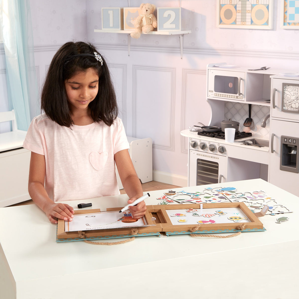 Natural Play: Play, Draw, Create Reusable Drawing & Magnet Kit – Ocean Z3