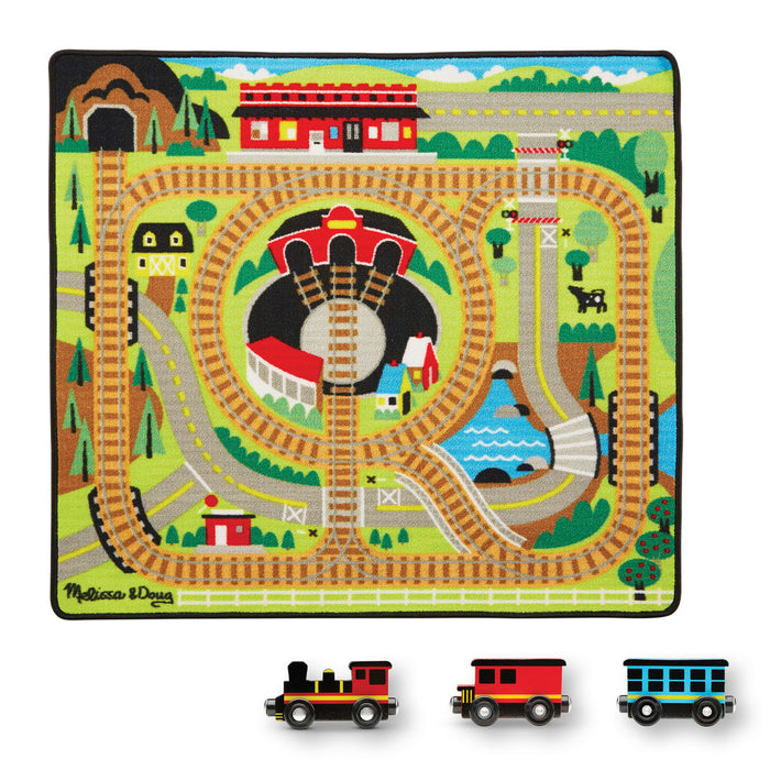 Round the Rails Train Rug X0
