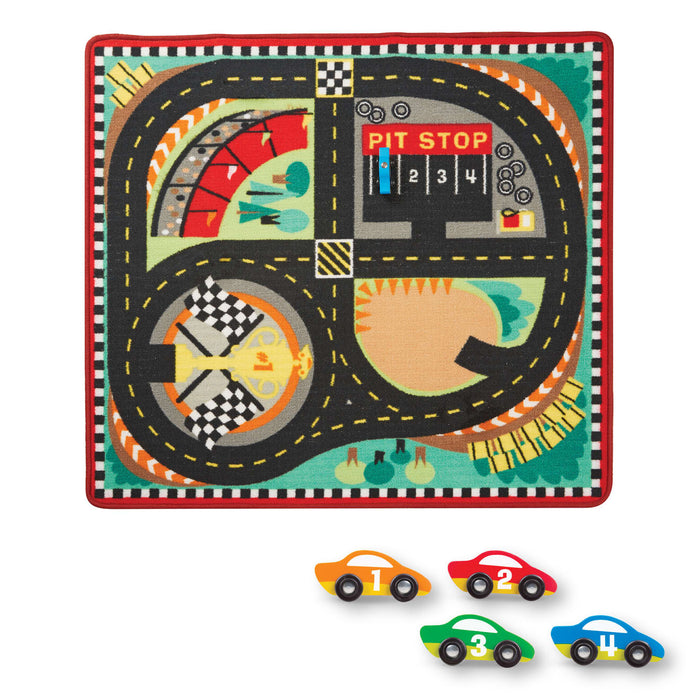 Round the Speedway Race Track Rug & Car Set F4