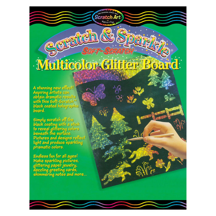 Scratch & Sparkle Multicolor Glitter w/stylus (10 boards) S2