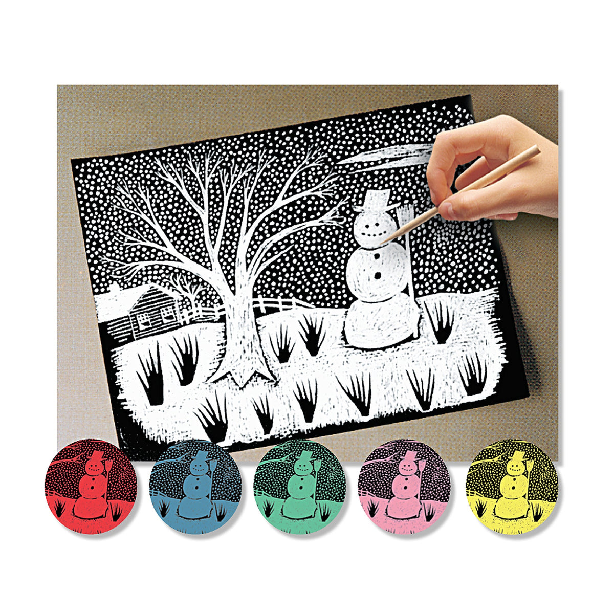 Scratch Art Paper - Solid Color Assortment (60 sheets) S8