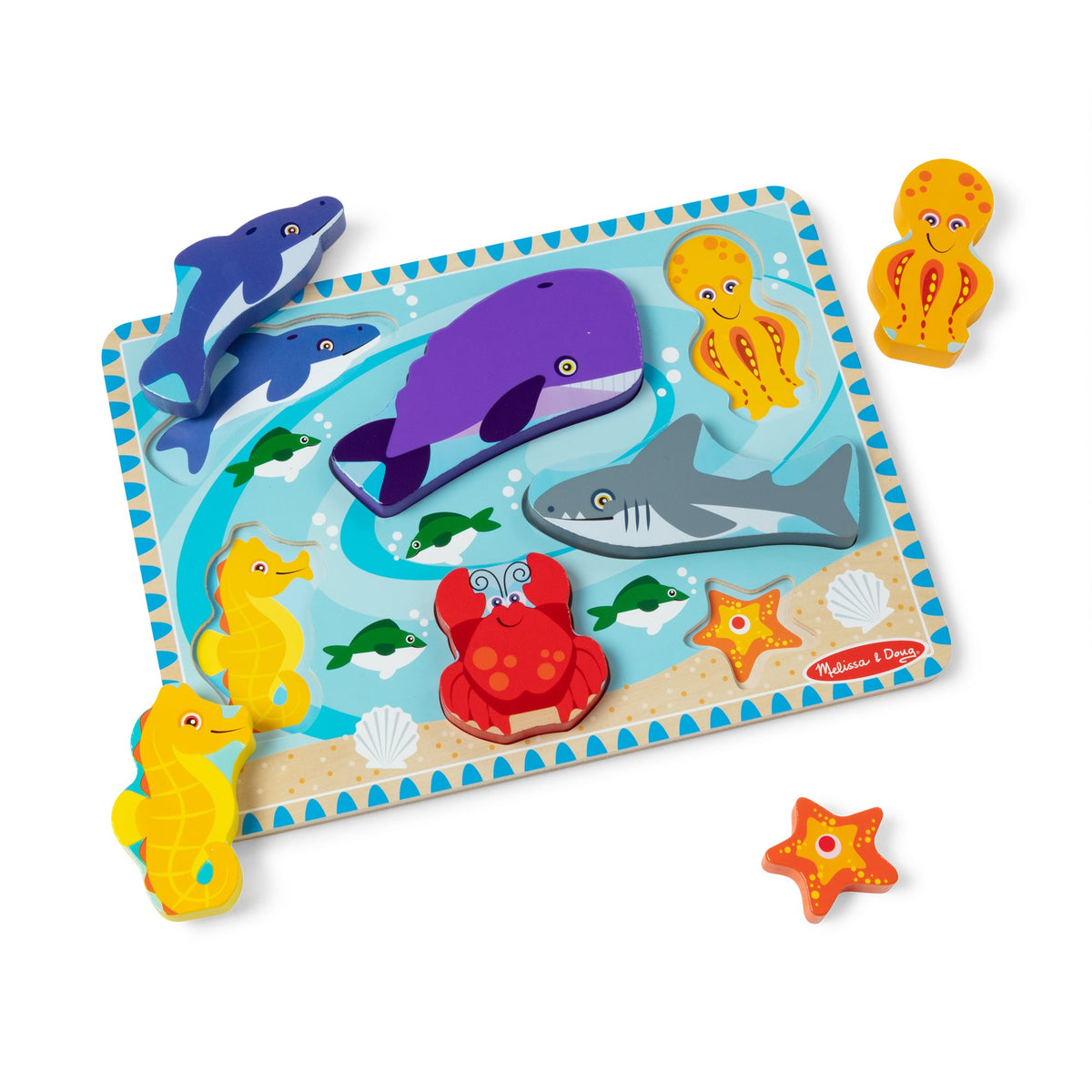 Sea Creatures Chunky Puzzle - 7 Pieces F1