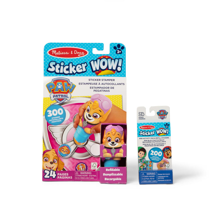 Sticker WOW!™ PAW Patrol Skye Bundle: Activity Pad & Sticker Stamper + Mini Activity Pad and 200 Refill Stickers I2