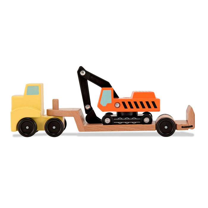 Trailer & Excavator Wooden Vehicles Play Set N3