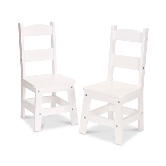Wooden Chair Pair - White N8