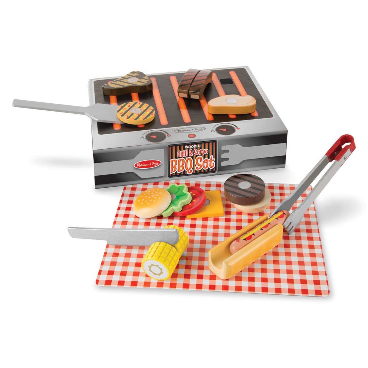 Wooden Grill & Serve BBQ Set Z9