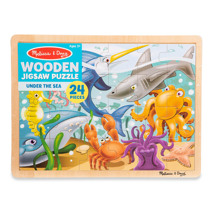 Wooden Jigsaw Puzzle - Under the Sea - 24 Pieces Z0
