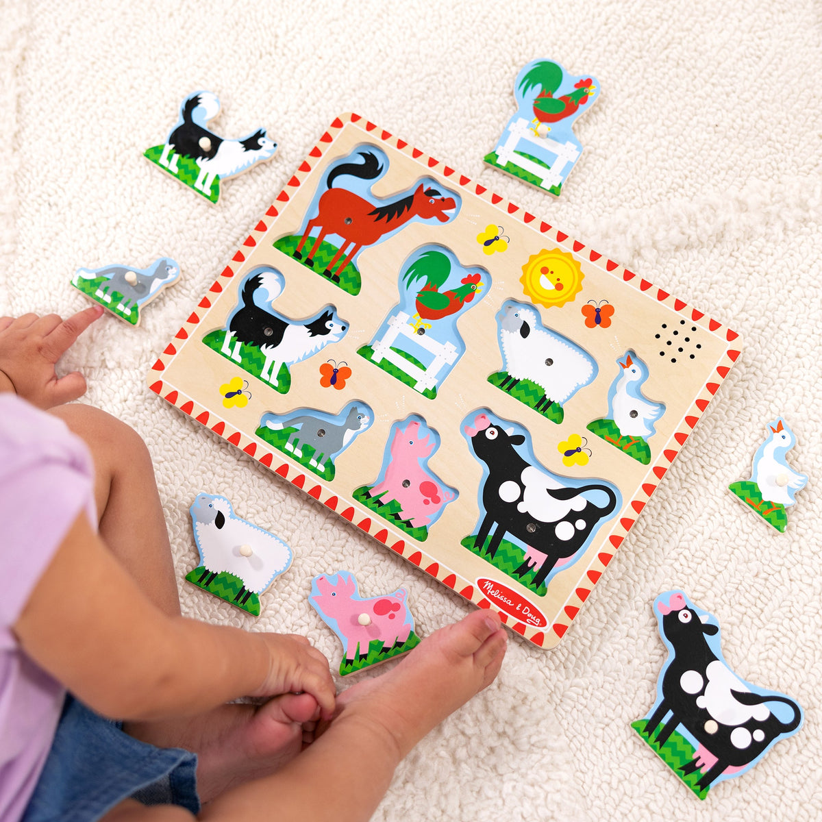 Wooden Sound Puzzle 2-Pack – Farm Animals, Vehicles G2