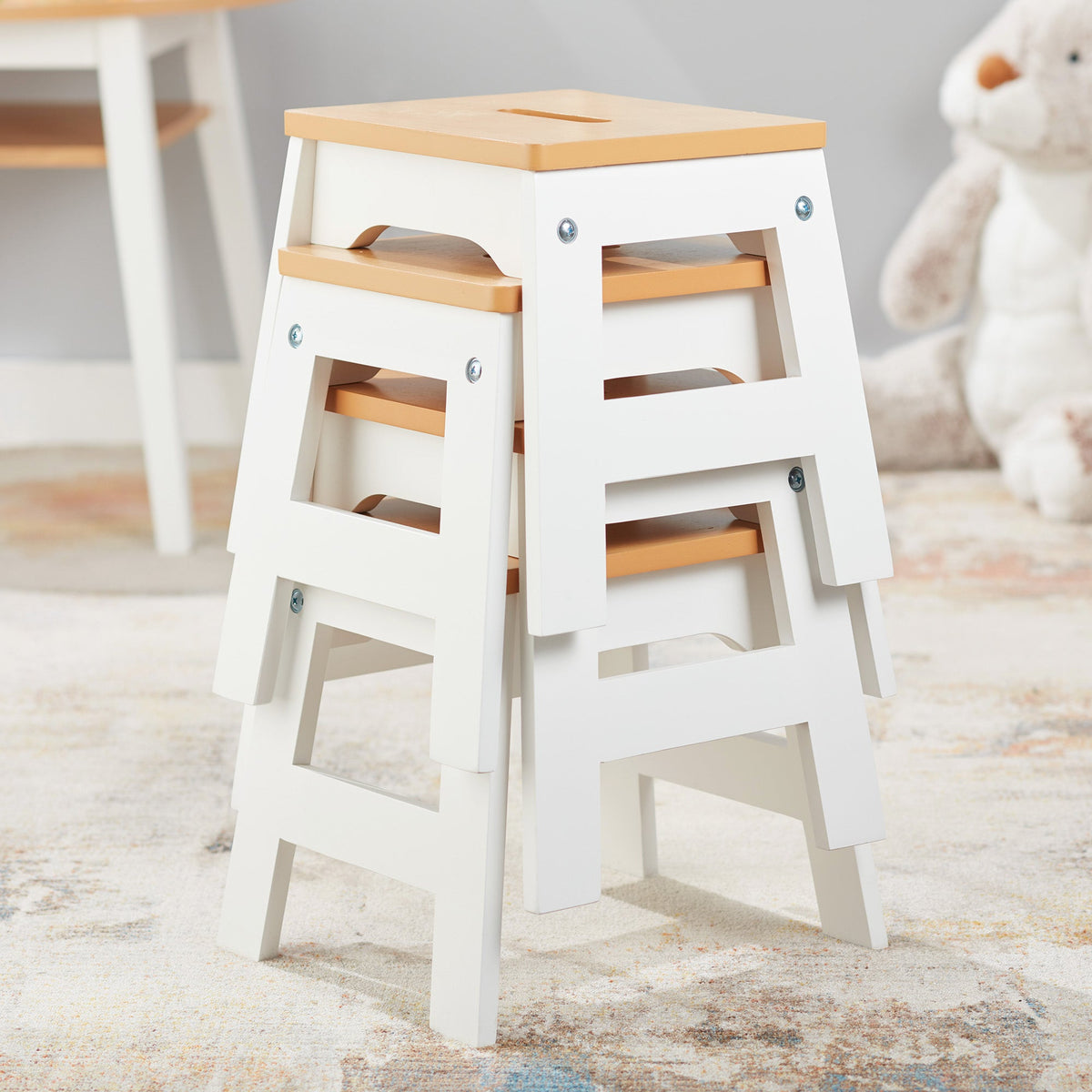 Wooden Stools – Set of 4 C6