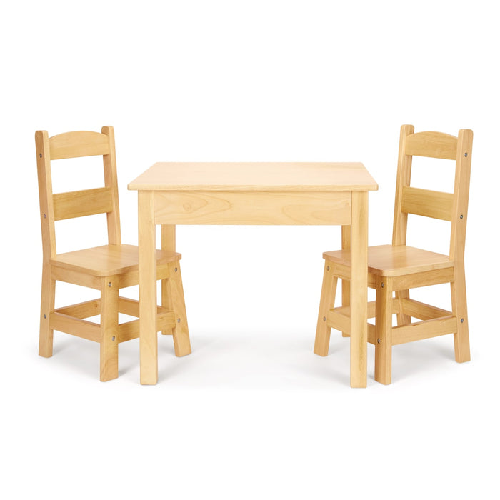 Wooden Table & Chairs - Natural Z8