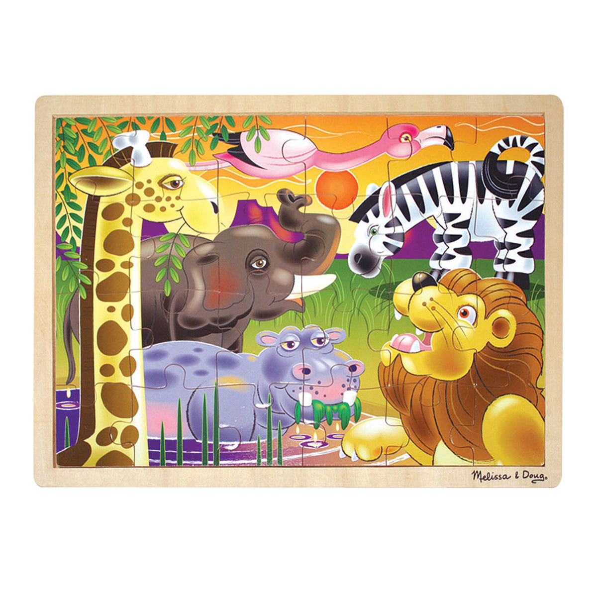 African Plains Wooden Jigsaw Puzzle - 24 Pieces B2