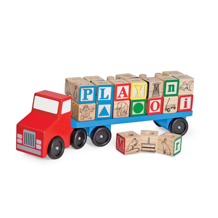 Alphabet Blocks Wooden Truck V5