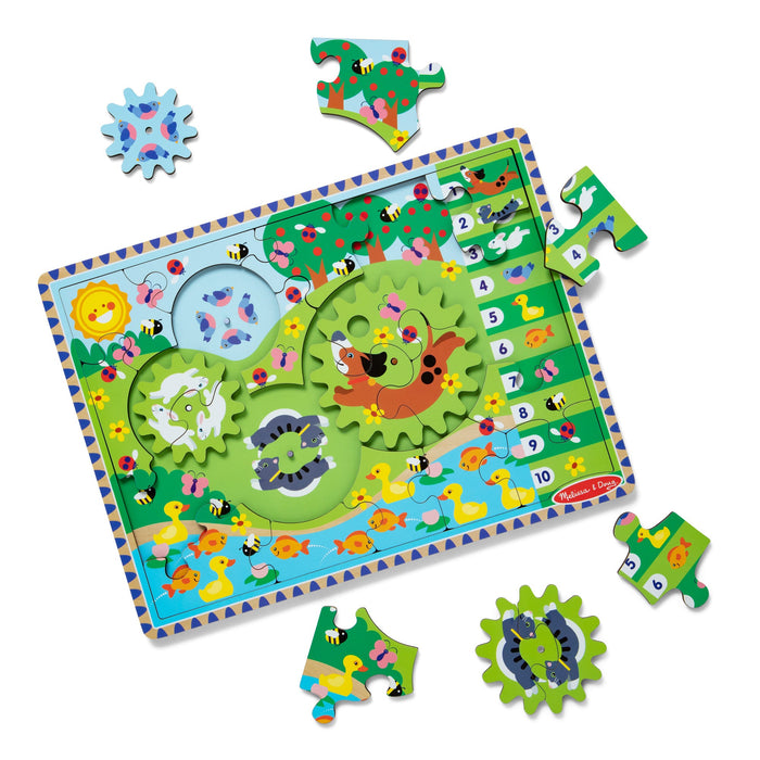 Animal Chase I-Spy Wooden Gear Puzzle W8