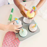 Bake & Decorate Wooden Cupcake Play Set X4
