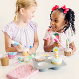 Bake & Decorate Wooden Cupcake Play Set X4