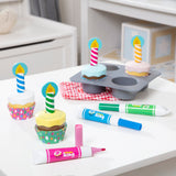 Bake & Decorate Wooden Cupcake Play Set X4