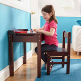 Child's Lift-Top Desk & Chair - Espresso Y2