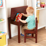 Child's Lift-Top Desk & Chair - Espresso Y2