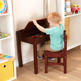 Child's Lift-Top Desk & Chair - Espresso Y2