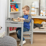 Child's Lift-Top Desk & Chair - Gray S8