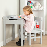Child's Lift-Top Desk & Chair - Gray S8