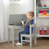 Child's Lift-Top Desk & Chair - Gray S8