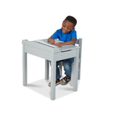 Child's Lift-Top Desk & Chair - Gray S8