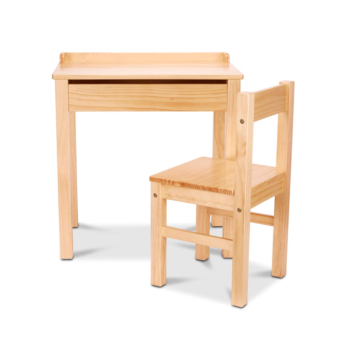 Child's Lift-Top Desk & Chair - Honey J4
