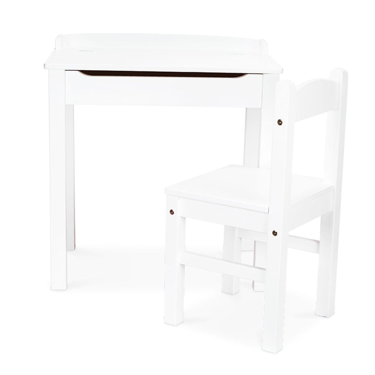 Child's Lift-Top Desk & Chair - White T8