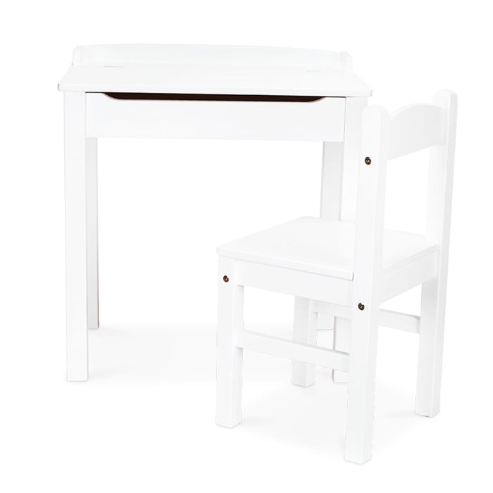 Child's Lift-Top Desk & Chair - White T8