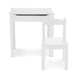 Child's Lift-Top Desk & Chair - White T8