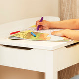 Child's Lift-Top Desk & Chair - White T8