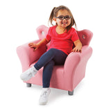 Child’s Crown Armchair – Pink Faux Leather R1