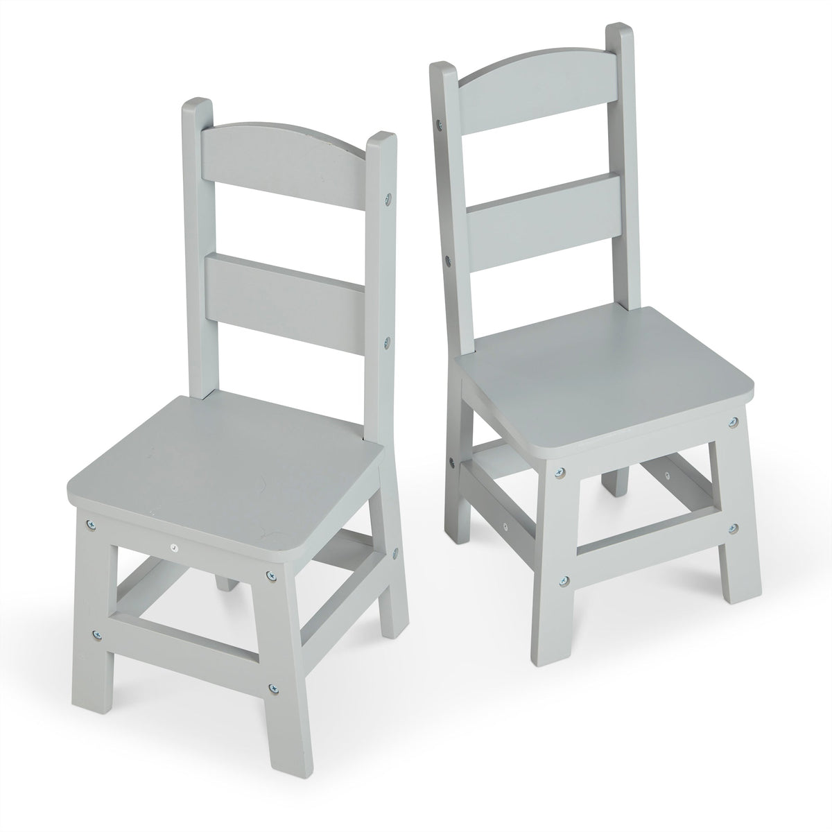 Child’s Wooden Chair Pair – Gray G7