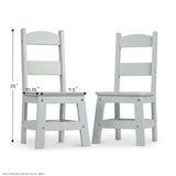 Child’s Wooden Chair Pair – Gray G7