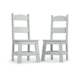 Child’s Wooden Chair Pair – Gray X1