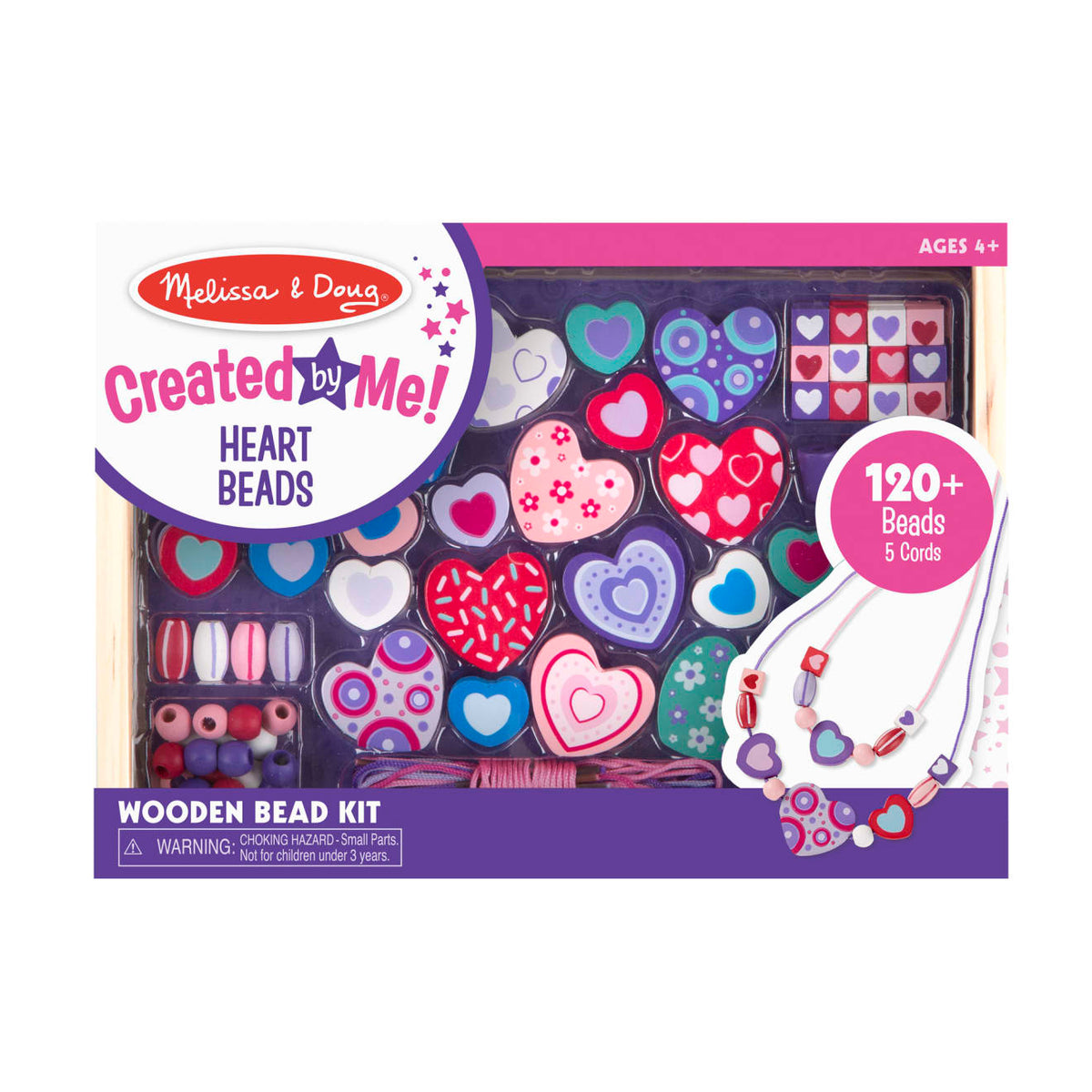Created by Me! Heart Beads Wooden Bead Kit R0