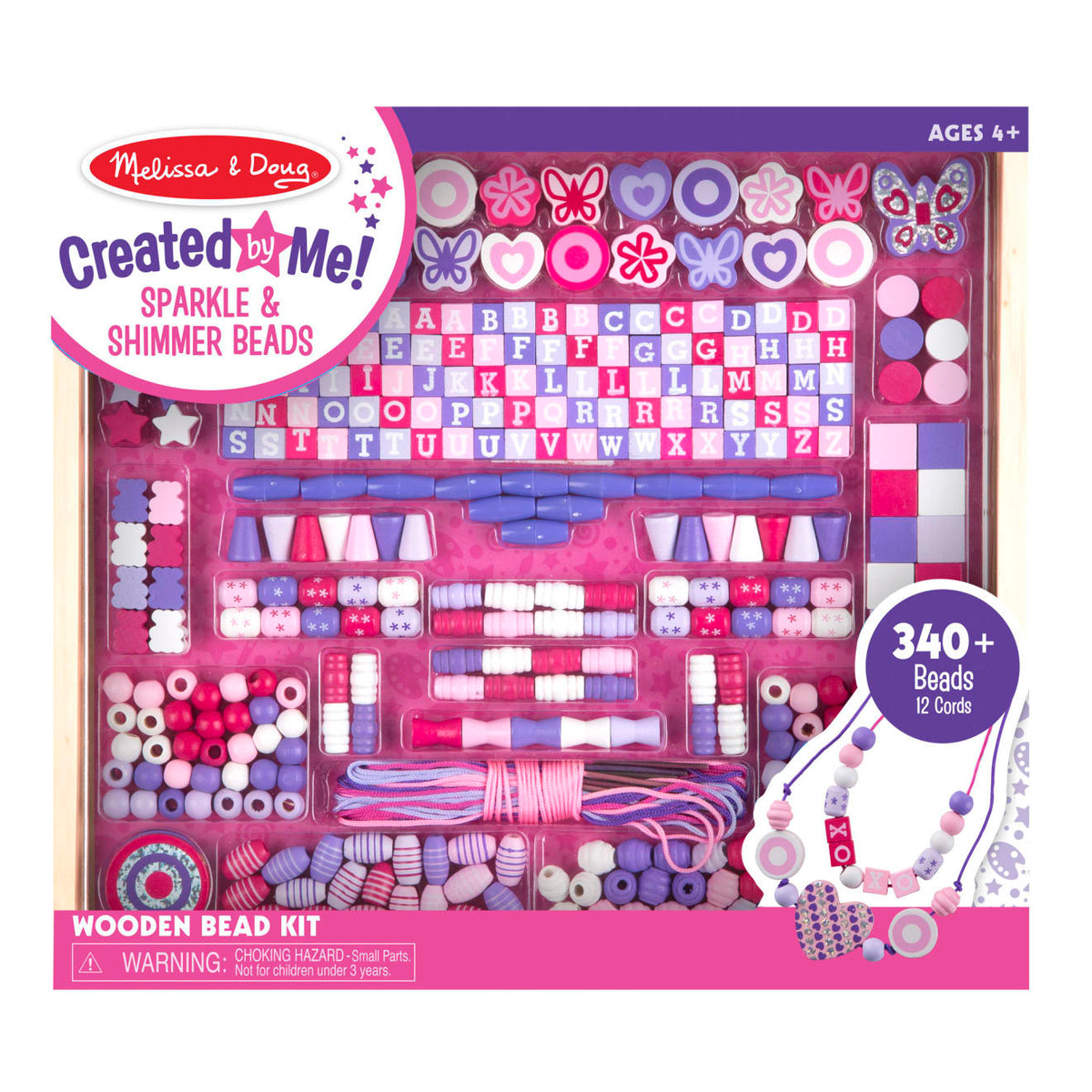 Created by Me! Sparkle & Shimmer Beads Wooden Bead Kit S8