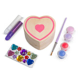 Decorate-Your-Own Wooden Heart Box H6