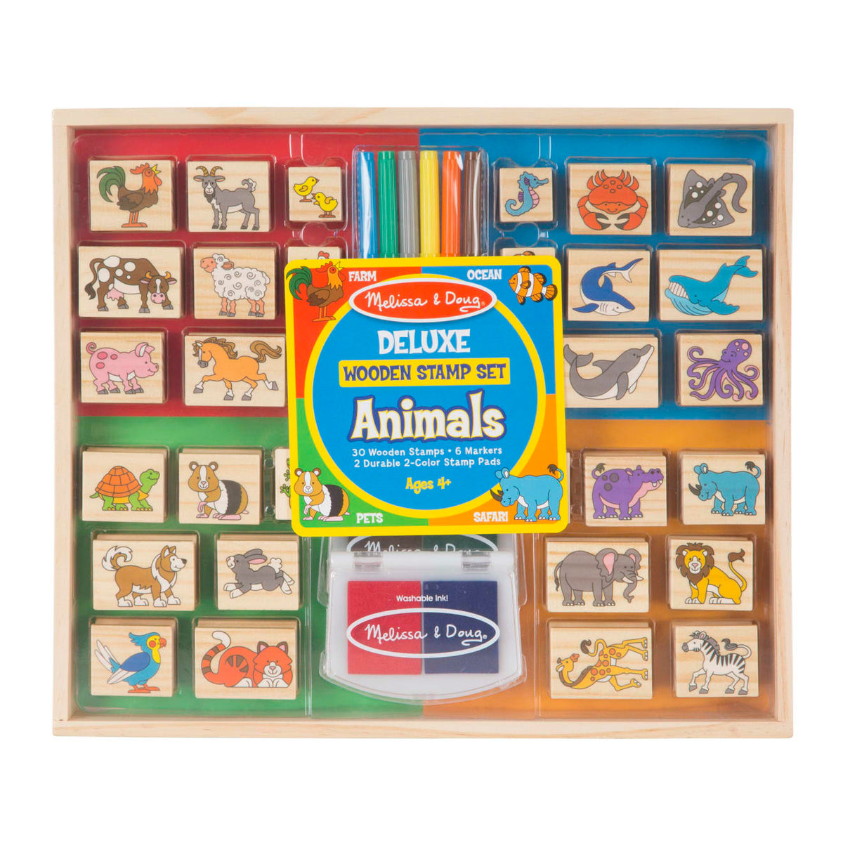 Deluxe Wooden Stamp Set - Animals Y5