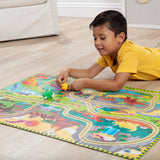 Dinosaur Adventure Tracks Floor Puzzle – 48 Pieces + 2 Wind-Up Dinosaurs A9