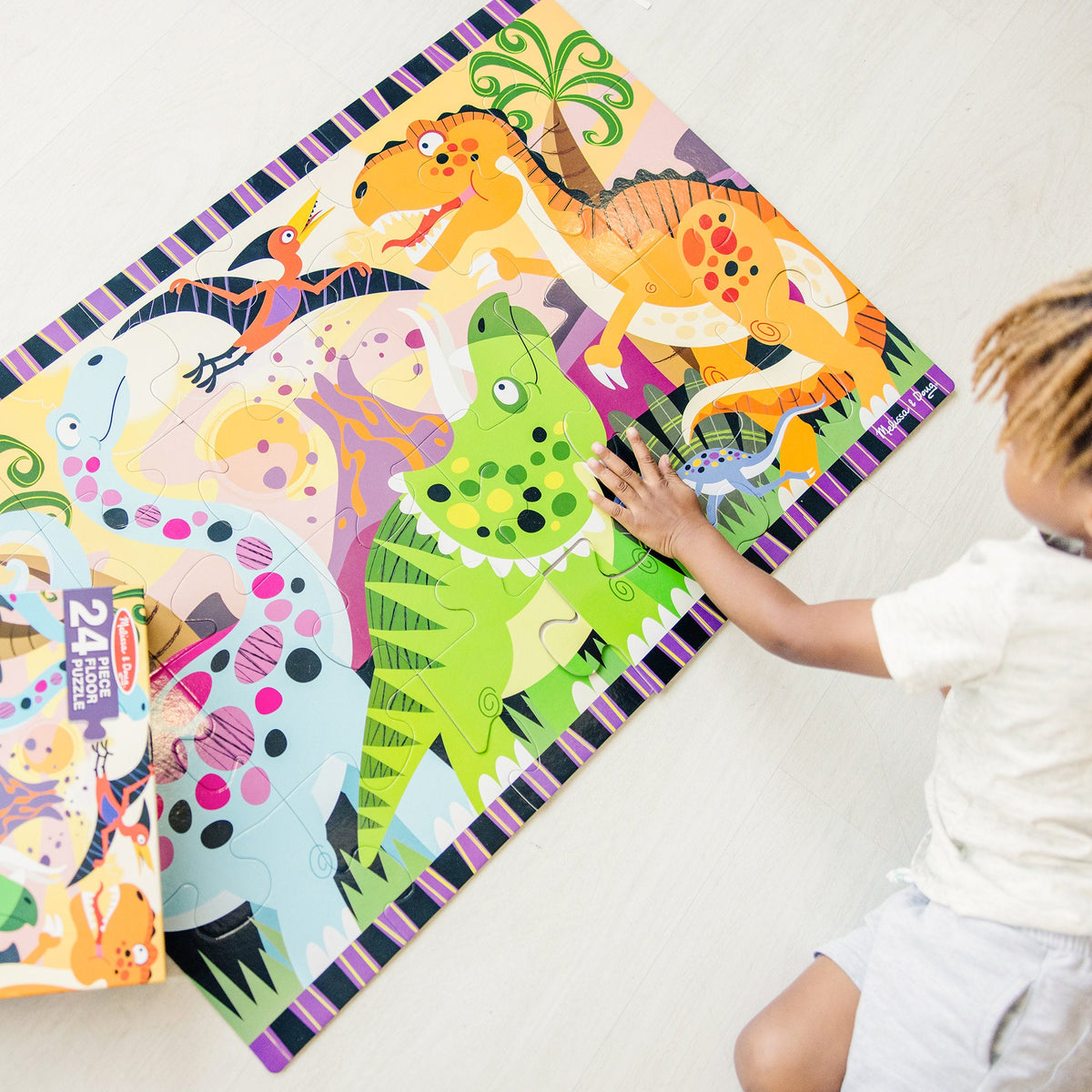 Dinosaur Dawn Floor Puzzle - 24 Pieces F0
