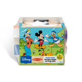 Disney Mickey Mouse & Friends Wooden Shape Sorting Cube O0