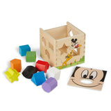 Disney Mickey Mouse & Friends Wooden Shape Sorting Cube O0