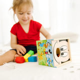Disney Mickey Mouse & Friends Wooden Shape Sorting Cube O0