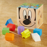 Disney Mickey Mouse & Friends Wooden Shape Sorting Cube O0
