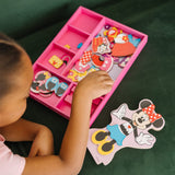 Disney Minnie Wooden Magnetic Dress-Up O3