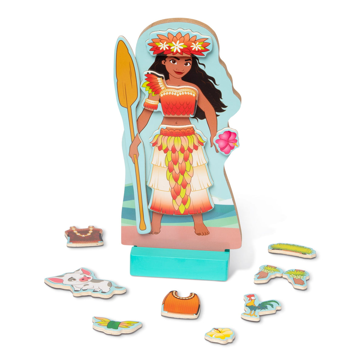 Disney Moana Wooden Magnetic Dress-Up Play Set X5